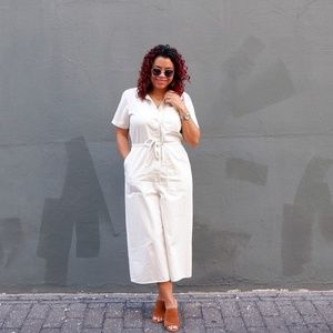 White Madewell Utility Jumpsuit - Sz 12